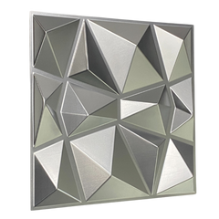 3D Geometric Luxury Acoustic Panels 11.8"x11.8"x1.5" (Silver)
