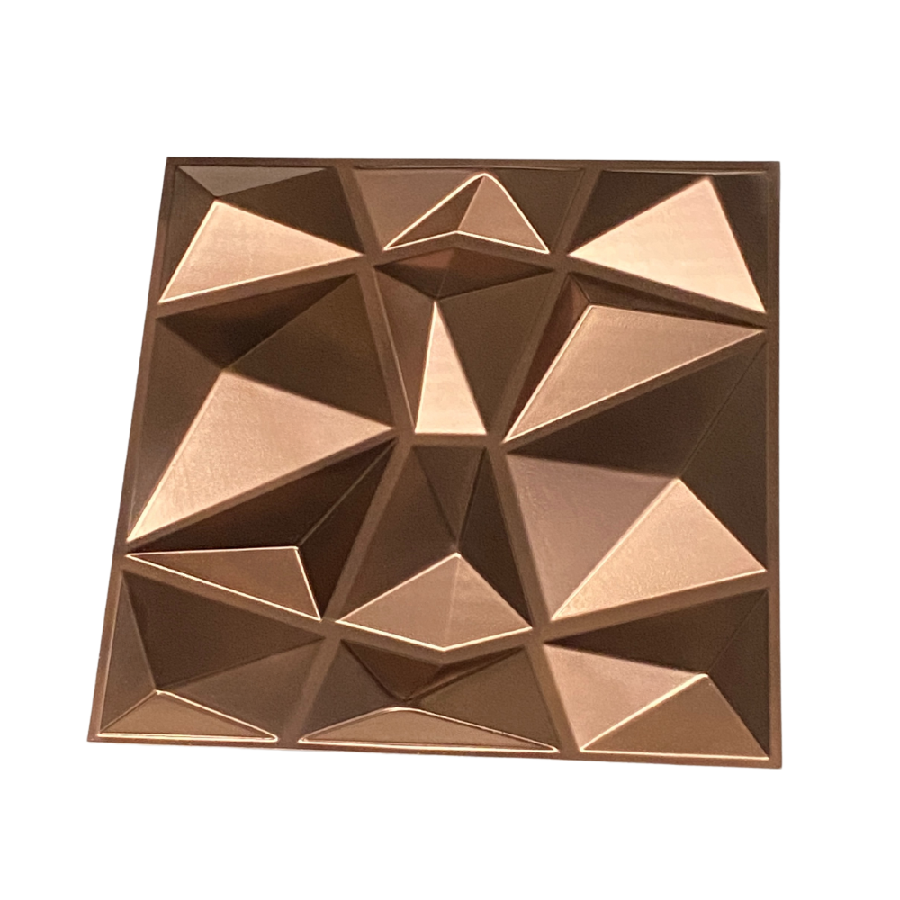 3D Geometric Luxury Acoustic Panels 11.8"x11.8"x1.5" (Bronze)