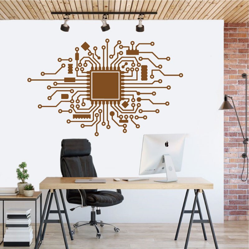 Circuit Board Wall Sticker Decal (Multiple Colors)