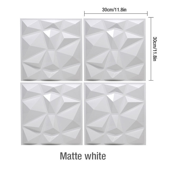3D Geometric Luxury Acoustic Panels 11.8"x11.8"x1.5" (Multiple Colors)