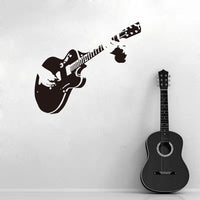 Creative Guitar Music Wall Sticker Decal (Multiple Colors)