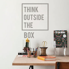 Think Outside the BOX Sticker Decal (Multiple Colors & Sizes)