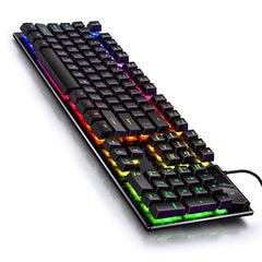 RGB Keyboard LED Keyboard W/ 104 Keys - Wired Backlit (Multiple Colors)