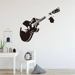 Creative Guitar Music Wall Sticker Decal (Multiple Colors)