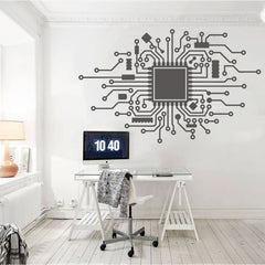 Circuit Board Wall Sticker Decal (Multiple Colors)