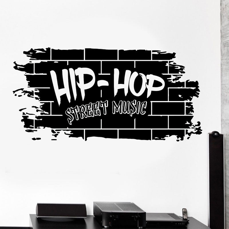 Hip Hop Street Music Vinyl Sticker Decal (Multiple Colors & Sizes)