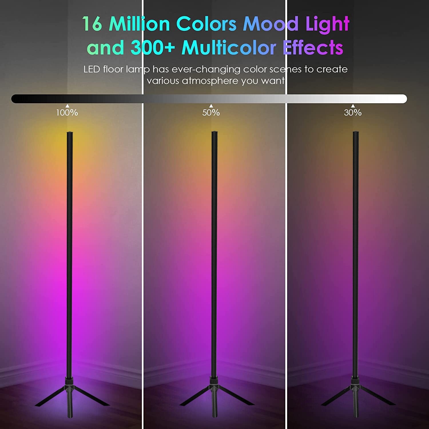 LED Multi-Color Changing Light Stand w/ Remote