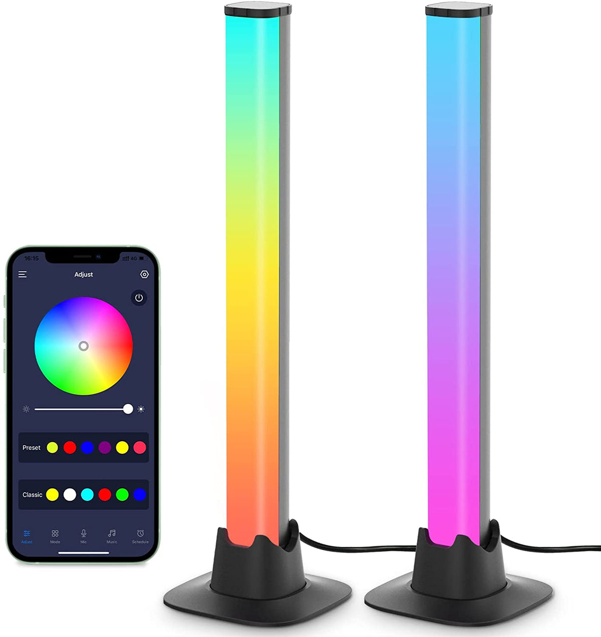 LED Bars Smart RGB Lights with Bluetooth Control