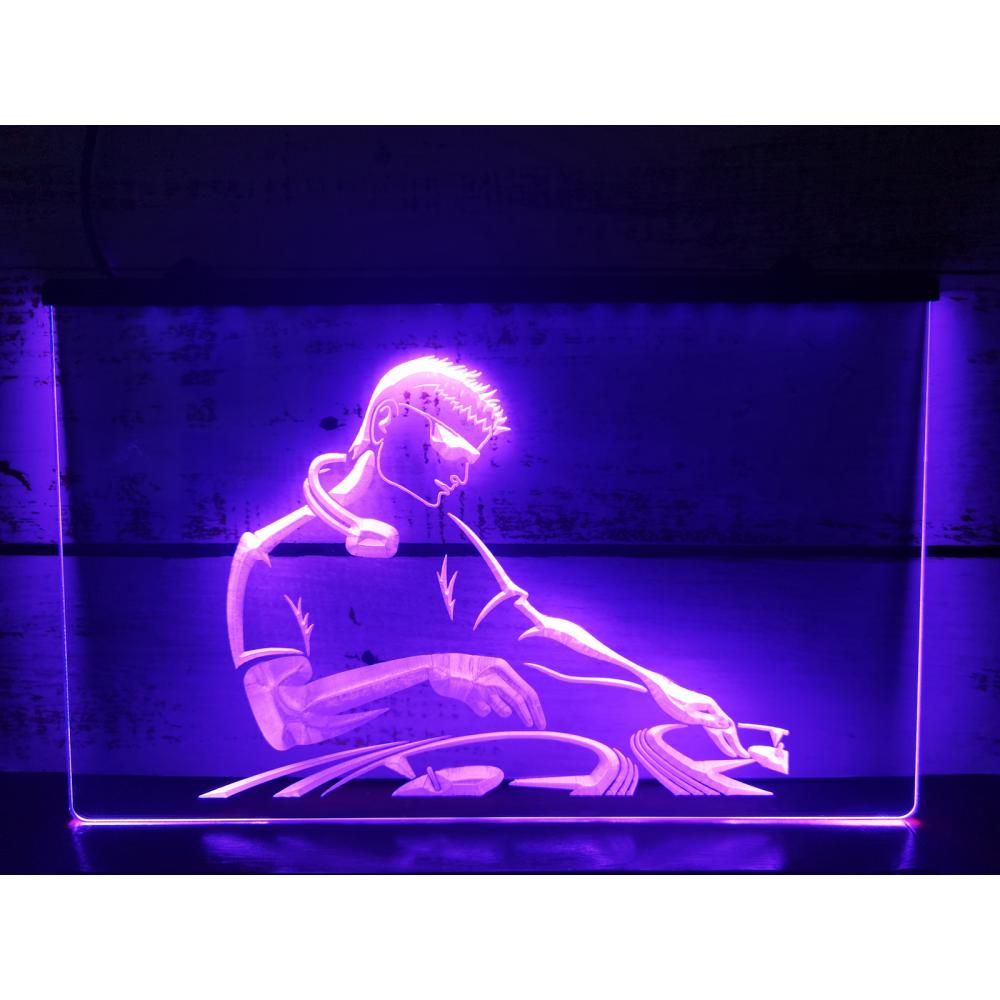 DJ Disc Jockey Color Changing LED 3D Illusion Sign
