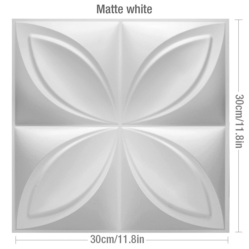 3D Geometric Luxury Acoustic Panels 11.8"x11.8"x1.5" White - (Multiple Styles)