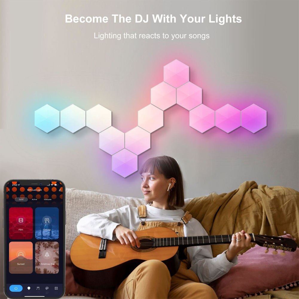 LED Multi-Color Shapeable Octagon Lightings (Multiple Quantities)