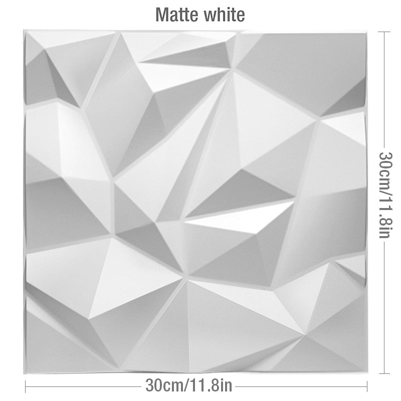 3D Geometric Luxury Acoustic Panels 11.8"x11.8"x1.5" White - (Multiple Styles)
