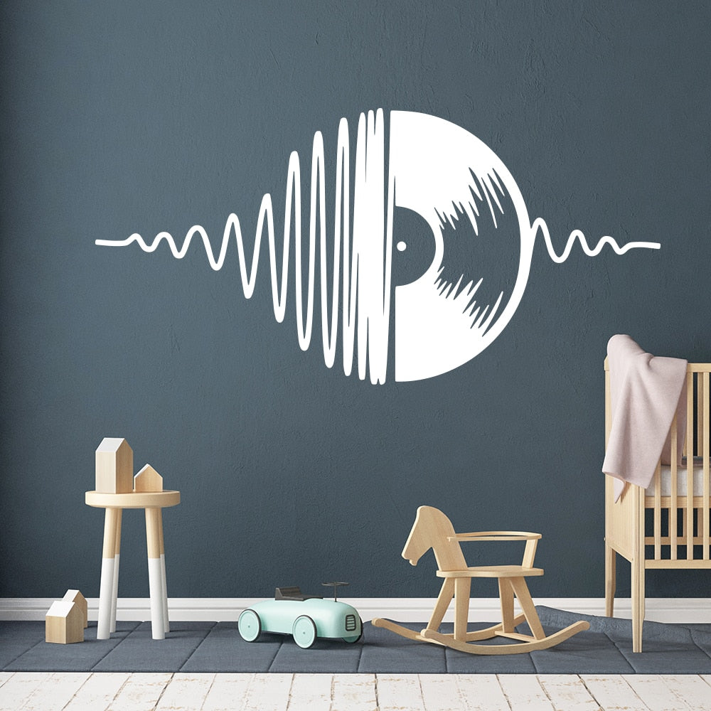 Musical Record Wall Sticker Decal (Multiple Colors & Sizes)