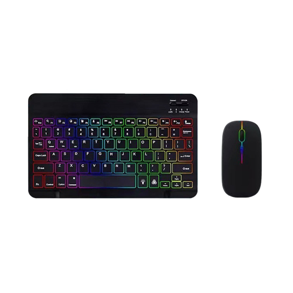 RGB LED Bluetooth Keyboard and Mouse Rechargeable Wireless Set (Multiple Colors)
