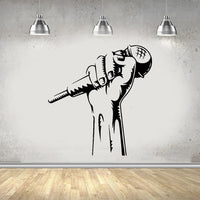 Power of Voice Microphone Wall Sticker Decal (Multiple Colors & Sizes)