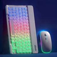 RGB LED Bluetooth Keyboard and Mouse Rechargeable Wireless Set (Multiple Colors)